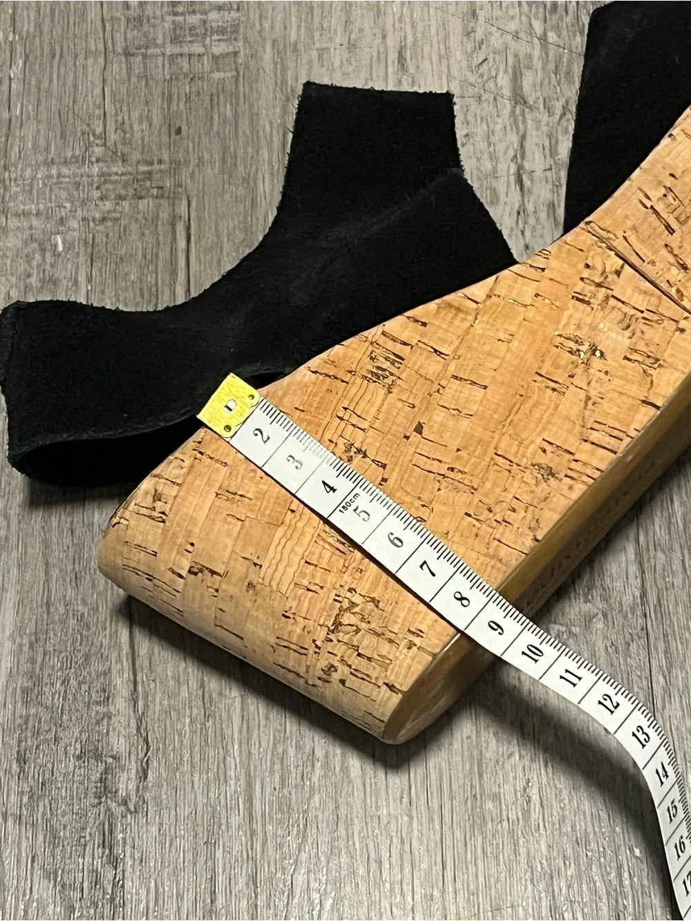 Pedro Garcia Black Suede Cork Wedge Sandals with Velcro Slingback